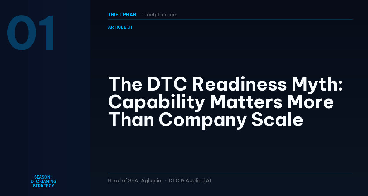The DTC Readiness Myth: Capability Matters More Than Company Scale