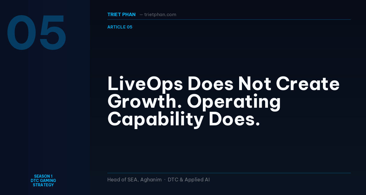 LiveOps Không Tạo Ra Tăng Trưởng. Năng Lực Vận Hành Mới Làm Được.