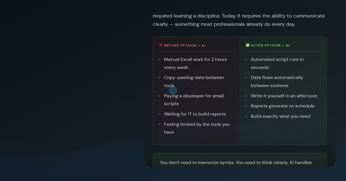 Anyone Can Code Now: Python, VS Code, and the End of “I’m Not a Developer” — social preview